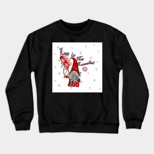 Cute Love Gnome & Quote, Love Is Not Cancelled Cute Couple Gifts for Valentines Day Crewneck Sweatshirt